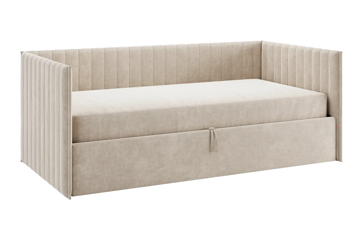 Кровать с подъемным механизмом Твикс (Софа) 90х200 см (капучино (велюр))