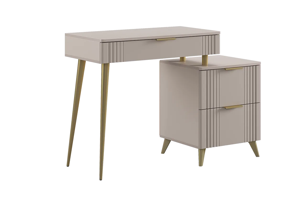 Туалетный столик Катрин Голд (без зеркала) (кашемир/золото)