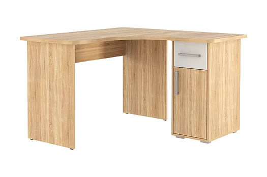 Лайт-1 Стол компьютерный 1200 угловой (дуб сонома/белый)