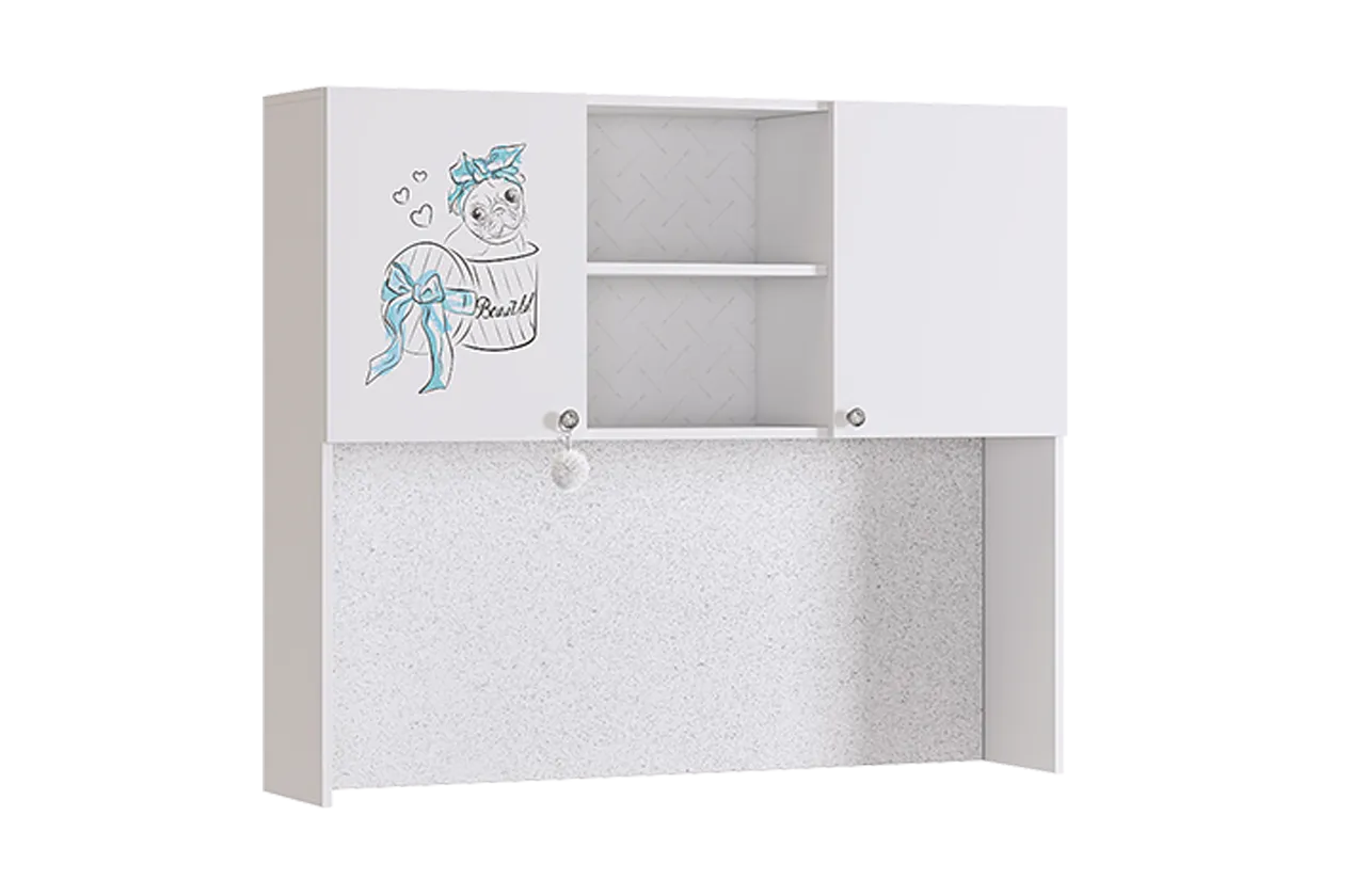 Гламур Надстройка (белый/белый глянец)