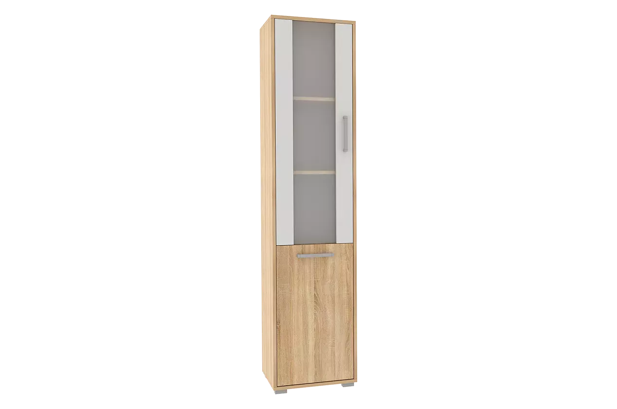 Лайт-2 Стеллаж (дуб сонома/белый)